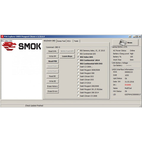 PT0004 Read PIN in PSA by OBD